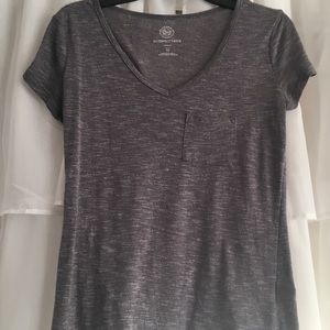Heathered Grey V-Neck